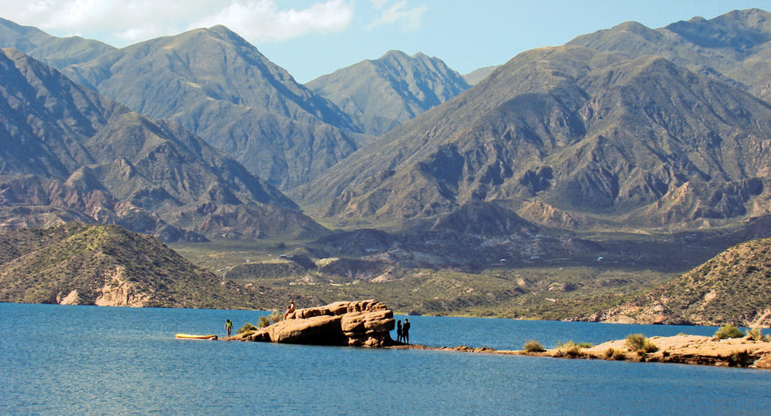 Vista panorâmica do dique Potrerillos