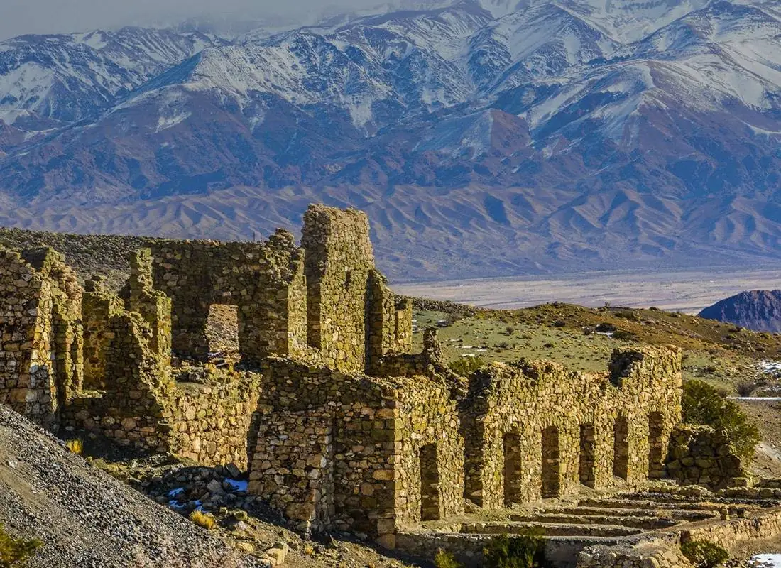 Ruínas incas na pré-cordilheira de Mendoza