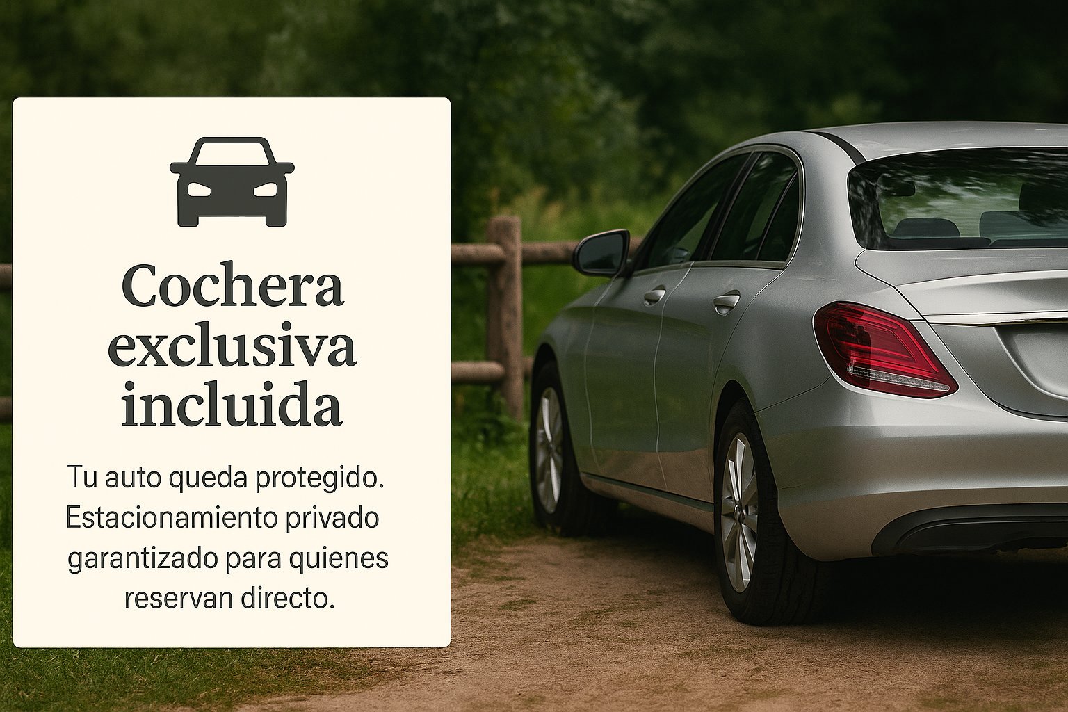 Vaga privativa em área campestre segura e reservada